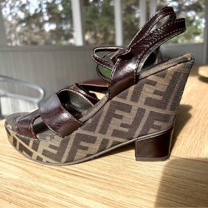 Fendi platform wedges